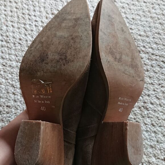 Ron White Brailee Ankle BOOTS Western Tassels brown Suede Pull On size 39.5 - Picture 11 of 11